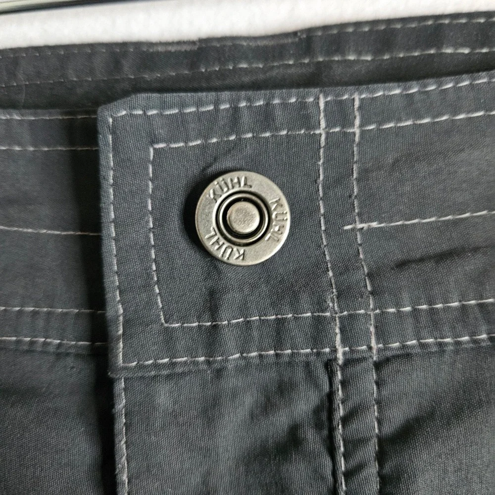 Kuhl Renegade Shorts Mens 38 Grey Charcoal Hiking Cargo Nylon Stretch Outdoor